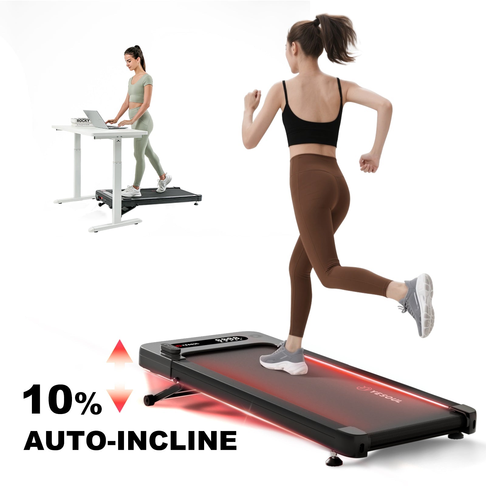 Yesoul W2 Pro 10%自動傾斜智能走步墊